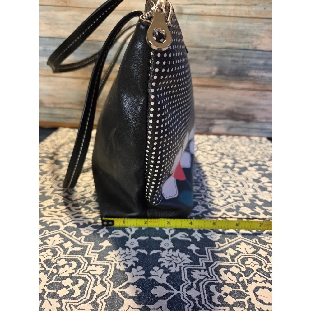😎Relic Handbag Black Floral‎ Print Faux Leather Shoulder Bag
